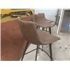 Image 3 : Leather-Like Bar Stools, 34" Tall – Qty 3