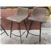 Image 4 : Leather-Like Bar Stools, 34" Tall – Qty 3