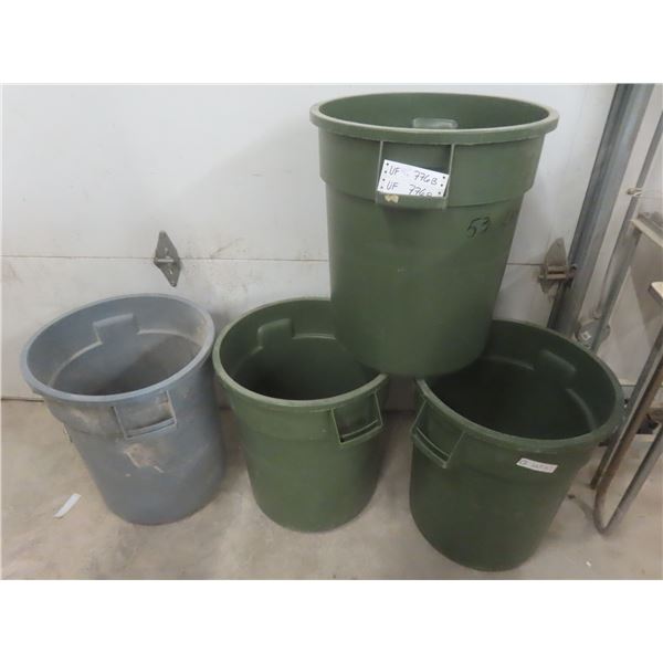 Poly Trash Bins – 22 × 19½" – Qty 4