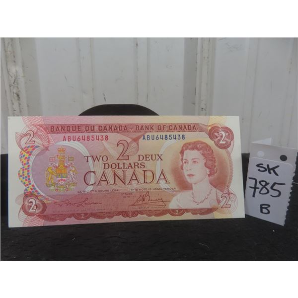 Unncirculated Canadian 1974 $2 Bill