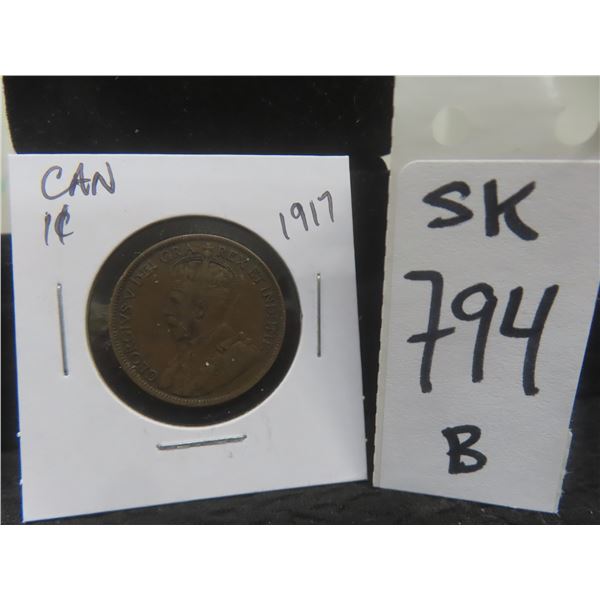 1917 Canadian Large Cent 