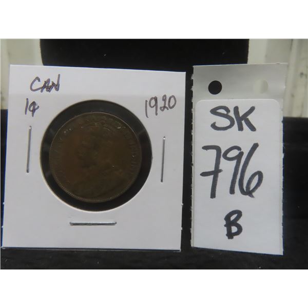 1920 Canadian  Large Cent