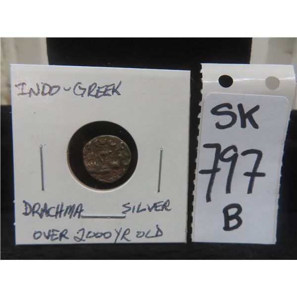 INDO- Greek Drachma Silver Coin More Than 2000 years old