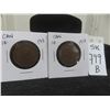 Image 1 : 2x 1918 Canadian Large Penny