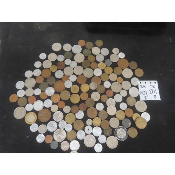 140 Assorted Foreign Coins From All Over