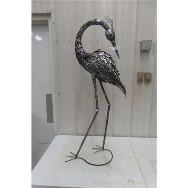 Metal Crane Ornament — Indoor/Outdoor, 48" Tall