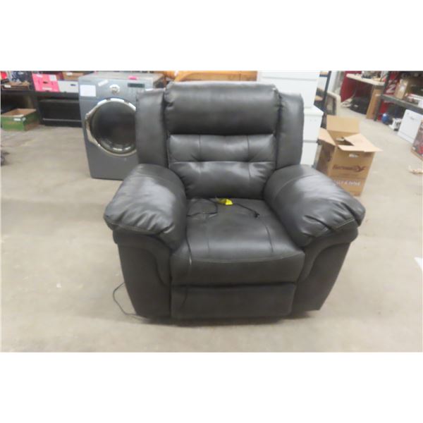 Leather-Style Power Recliner, Good Condition