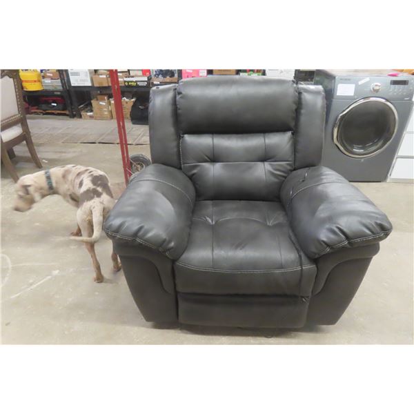 Leather-Style Power Recliner, Good Condition