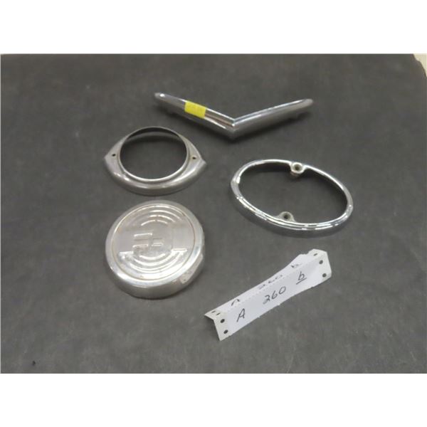 1952 Ford Truck F1 Hood Trim, Chrome Speedometer Gauge Cover, Trim, Tail Light Bezel – 1933–36 Chev