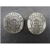 Image 2 : Pewter Railway Belt Buckles – 1960s – 1 3/4" Diameter – Qty 7