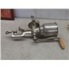 Image 6 : Vintage Meat Grinder, Ingraham Electric Clock and Trivet