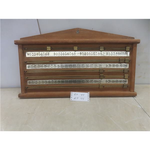 Snooker/Pool Wall Mount Score Board – 16" x 27½"