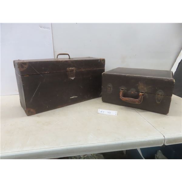 Vintage Willcox and Gibbs Sewing Machine Case – 11½" x 22" x 7½" and Silverstone Deluxe Portable Ca