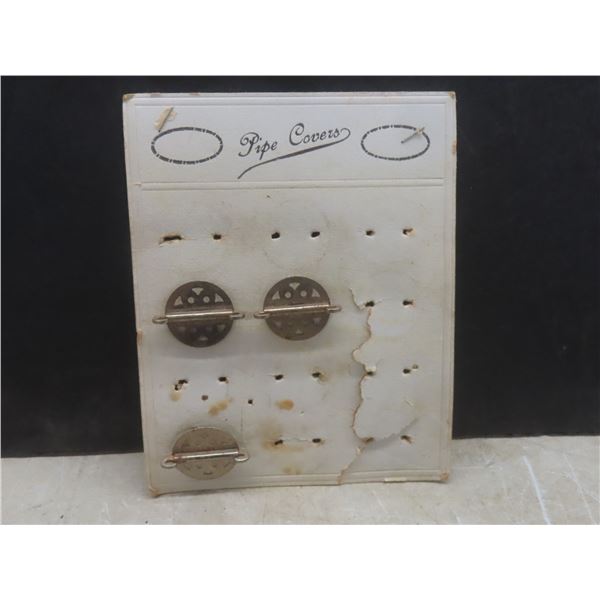 11 Vintage Pipe Covers with Display Board, Vesta Case/Match Safe with Cigar Cutter End