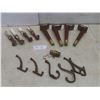 Image 1 :  4 Claw and Ball Foot Furniture Legs, 6 Large Bronze Coat Hooks and 4 Mid-Century Modern