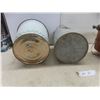 Image 3 : Galvanized Gas Can, Metal Pail and Large Copper Pot on Stand
