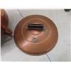 Image 8 : Galvanized Gas Can, Metal Pail and Large Copper Pot on Stand