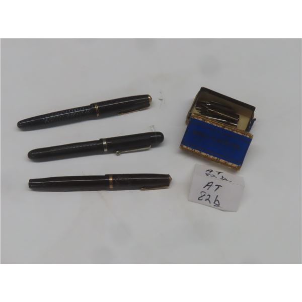 2 Parker Fountain Pens & Joker Fountain Pen, and Box of Nibs #1