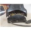 Image 17 : 3 Vintage Phones and Ham Radio Cord (Damage on Back of No-Dial Phone)