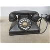 Image 6 : 3 Vintage Phones and Ham Radio Cord (Damage on Back of No-Dial Phone)