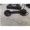 Image 8 : 3 Vintage Phones and Ham Radio Cord (Damage on Back of No-Dial Phone)