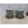 Image 1 : Galvanized Chicken Feeders – Qty 2