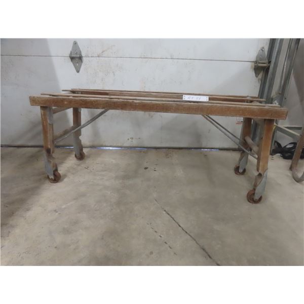 Antique Rolling Wash Stand – 17½" x 42" x 15½"