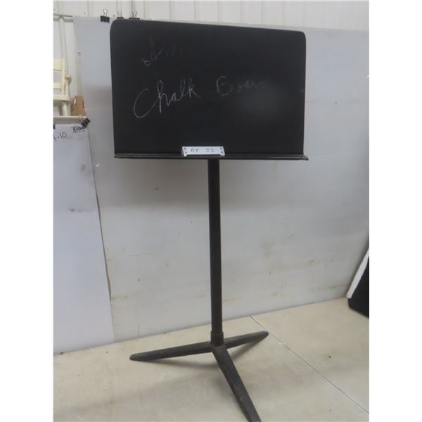 Repurposed Music Stand/Chalkboard