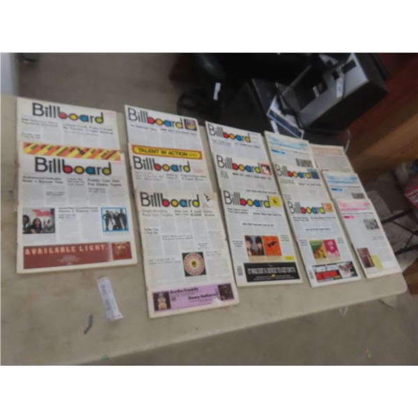 Billboard Magazines – Qty 14 – 1970s to 1980s and More
