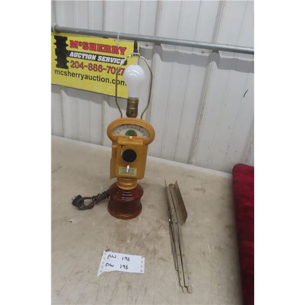 Vintage Battery-Powered Liquor Decanter Table Lamp and Music Stand