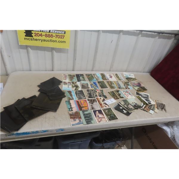Vintage Postcards – 55+ (Most Pre-WWII) and 40 Black and White Negatives – Old Mercantile and Gener