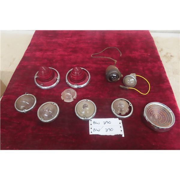 Vintage Chevy Auto Exterior Light Parts – 1953 Bel Air, 1962 Impala and Bullet Light