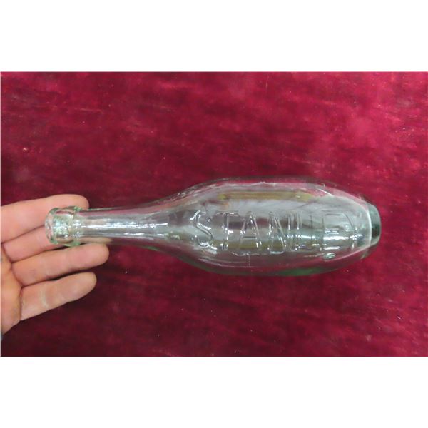 Mid-1800s Antique Aqua Glass Bottle – Embossed "STANLEY"