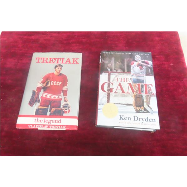 Autographed Hockey Books: Tretiak – The Legend and Ken Dryden – The Game (Both Legendary Goalies)