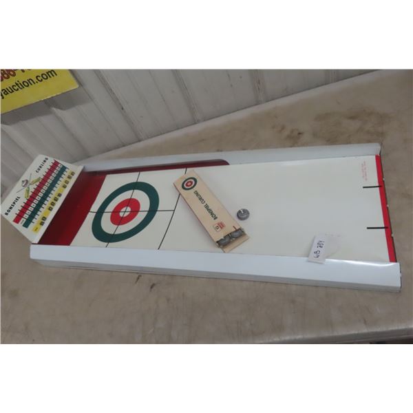 1950s White Rose Curling Bonspiel Promotional Game – White Rose Oil Co. – Curling Stones and Magnet