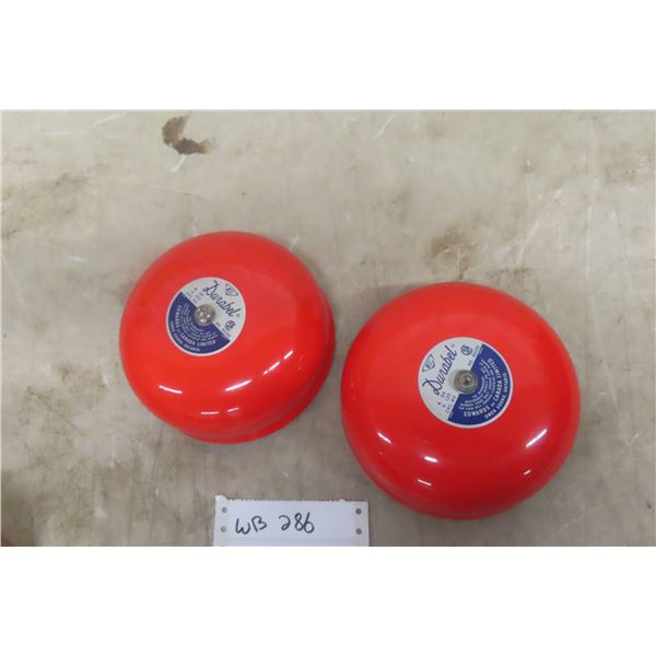 Vintage Edwards Durabel No. 6000 Fire Red Alarms – 120V – NOS – Qty 2