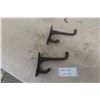 Image 1 : Antique Large Cast Iron Acorn-Style Horse Harness or Farmhouse Hooks – Qty 2