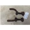 Image 5 : Antique Large Cast Iron Acorn-Style Horse Harness or Farmhouse Hooks – Qty 2