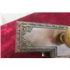 Image 3 : Mid-1800s Victorian Era Ornate Brass Door Knobs and Back Plates with Mortise Lock and Deadbolt – 10