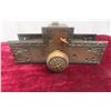 Image 6 : Mid-1800s Victorian Era Ornate Brass Door Knobs and Back Plates with Mortise Lock and Deadbolt – 10
