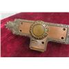 Image 3 : Late 1800s Victorian Era Ornate Brass Door Knobs and Back Plates with Mortise Lock and Deadbolt – 1