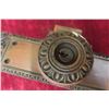 Image 8 : Late 1800s Victorian Era Ornate Brass Door Knobs and Back Plates with Mortise Lock and Deadbolt – 1