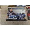 Image 8 : Harley-Davidson Beer Tray, Hornet Fighter Aircraft Photo, Tobacco Box Lid and NHRA Drag Racer Cars