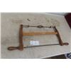Image 1 : Antique Wood Cross-Cut Bow Hand Saw – 30" Wide