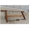 Image 5 : Antique Wood Cross-Cut Bow Hand Saw – 30" Wide