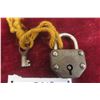 Image 1 : Antique German Iron Riveted Padlock with Key – Working – WW2 Era – Hallma