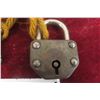 Image 2 : Antique German Iron Riveted Padlock with Key – Working – WW2 Era – Hallma