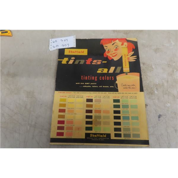 1920s Sheffield Bronze Paint Corp All-Tinting Colors General Store Display