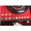 Image 3 : 1960s Monte Carlo Roulette Game – 12 Dice, Chips, 6 Horses, Cards and Chip in Case