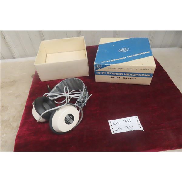 Vintage AGS Hi-Fi Stereo Headphone – Model DR-95C